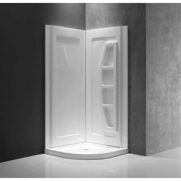 DreamLine SlimLine 36" x 36" NeoAngle Single Threshold Shower Base
